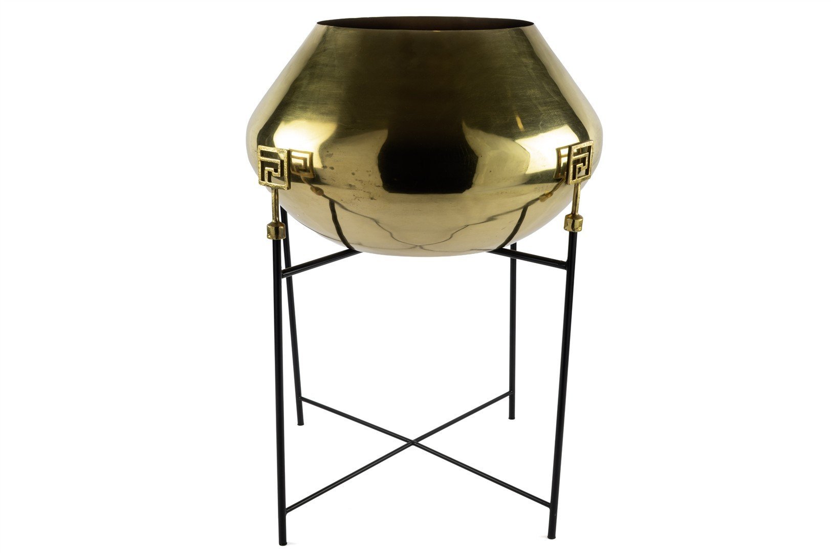 Siyah Standlı Gold Saksı 41x63cm