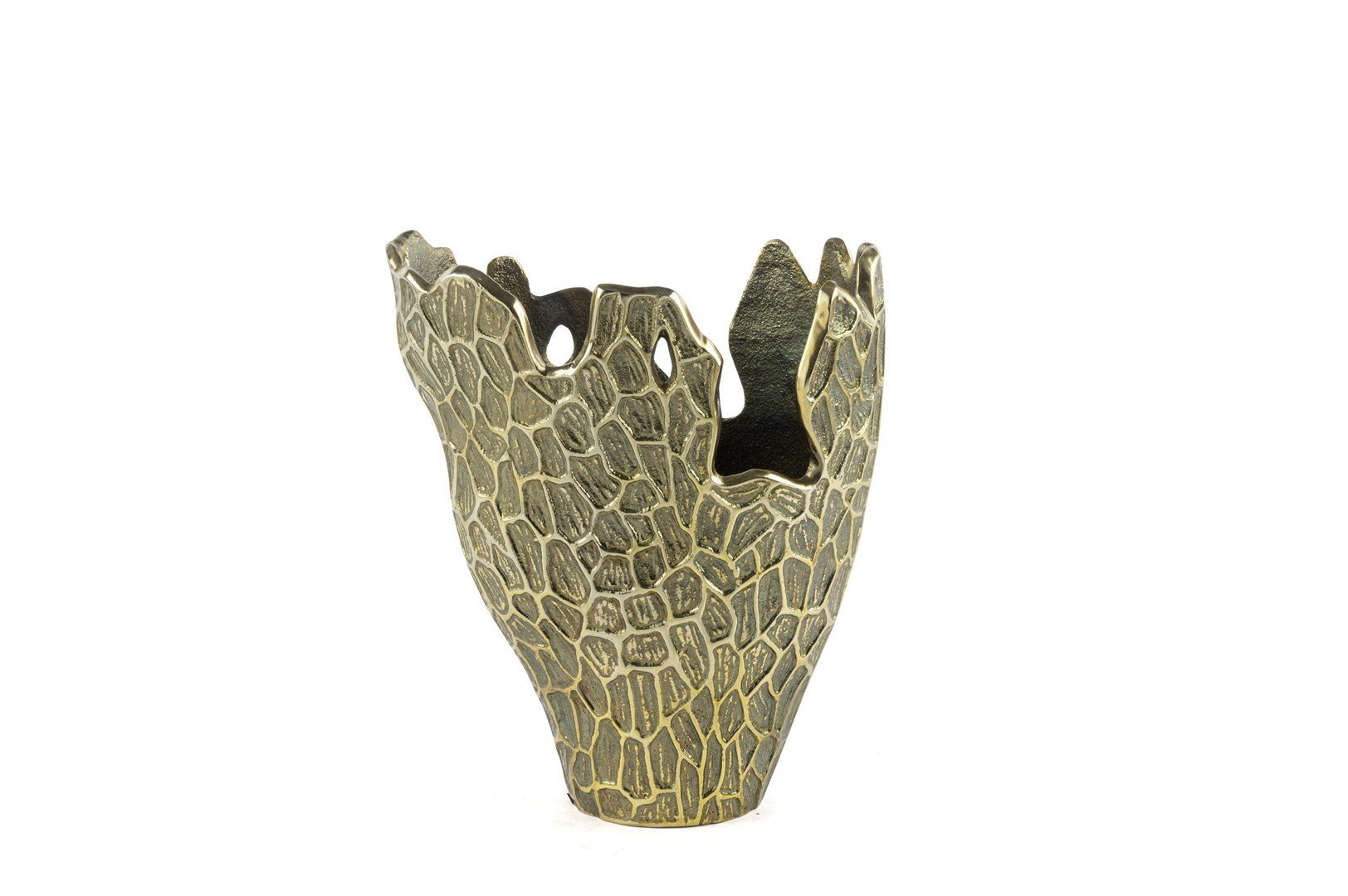 Antik Gold Dokulu Vazo 14x23x28cm