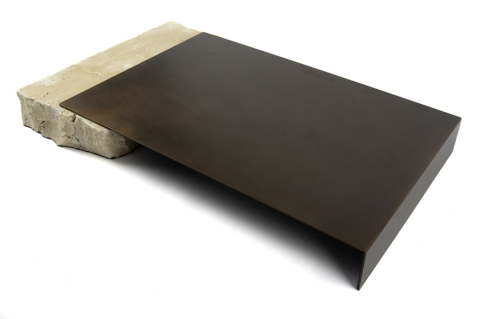 Taş Kütle Metal Dekoratif Sunumluk 42x30x5cm