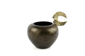 Antik Kahve Gold Figürlü Vazo 30x28cm