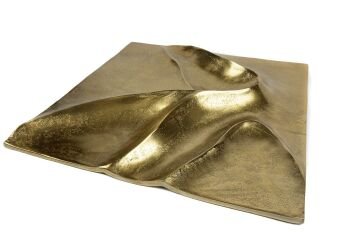 Gold Wavy Duvar Objesi 41x41x6cm