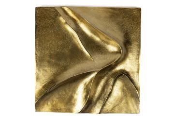 Gold Wavy Duvar Objesi 41x41x6cm