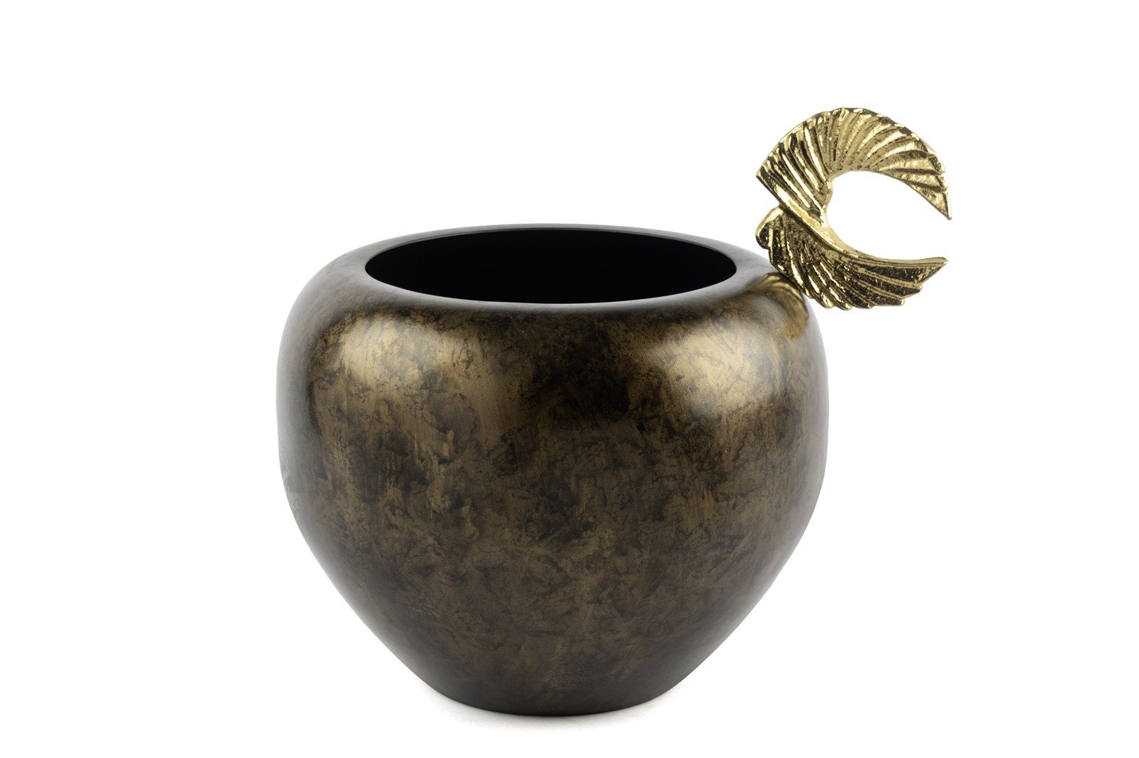 Antik Kahve Gold Figürlü Vazo 38x33cm