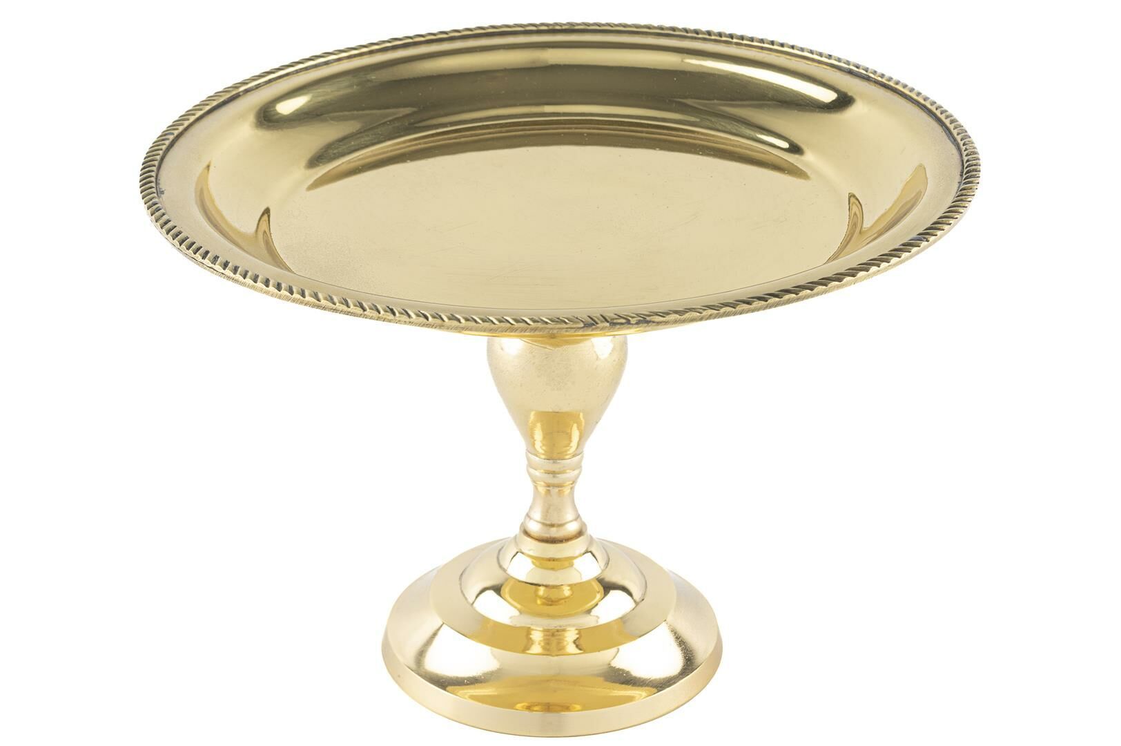 Gold Ayaklı Yuvarlak Servis 21x15cm