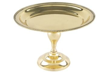 Gold Ayaklı Yuvarlak Servis 21x15cm