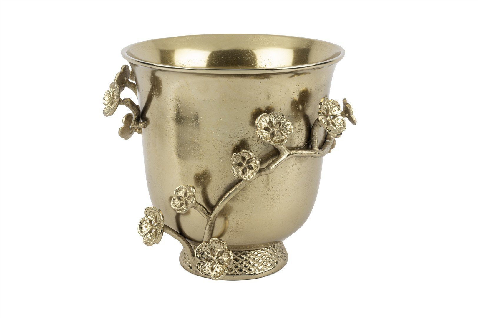 Antik Gold Sarmaşık Çiçek Şarap Soğutucu 28x24cm