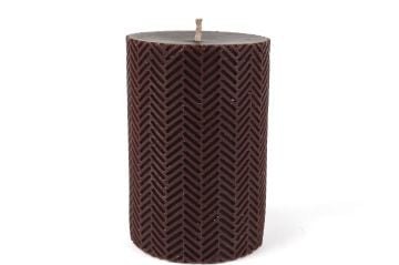 Balık sırtı Bordo Silindir 10x15 mum