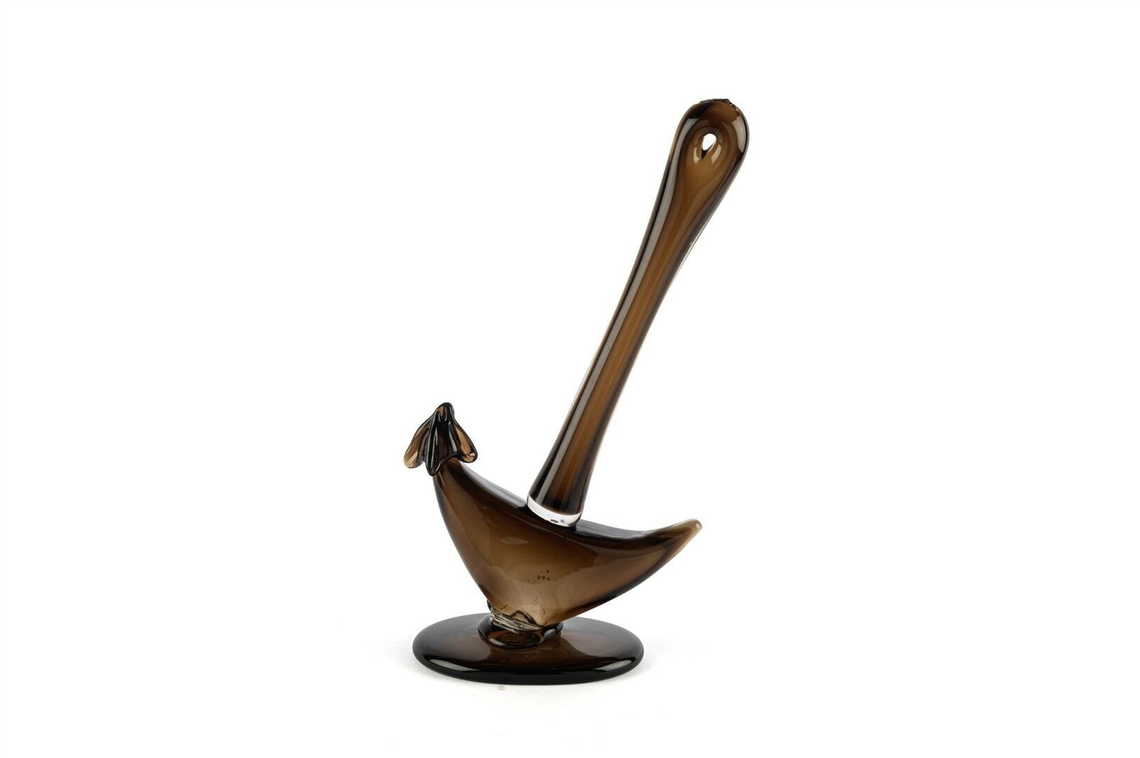 Lunera Kahverengi Cam Çapa Dekoratif Obje 21x38cm