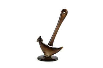 Lunera Kahverengi Cam Çapa Dekoratif Obje 21x38cm