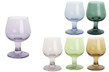 Lüster Mix 6lı Ayaklı Cam Bardak 110ml