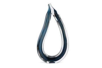 Lunera Lacivert Cam Dekoratif Obje 25x45cm