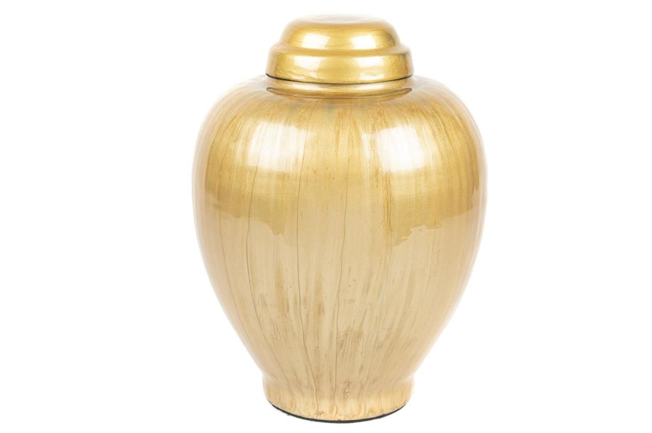 Sarı Metal Küp 32cm