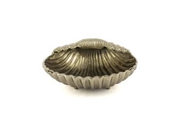 Antik Silver Deniz Kabuğu Kase 24x10cm