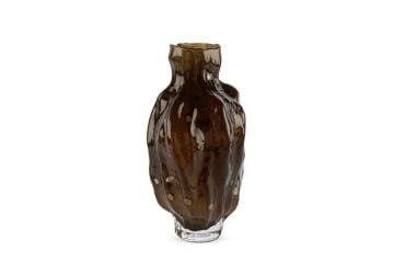 Lunera Kahverengi Cam Vazo 27x36cm