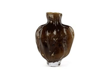 Lunera Kahverengi Cam Vazo 27x36cm