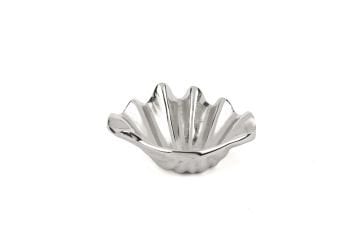 Antik Silver Parlak Kabuk Kase 19x8cm