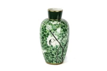 Yeşil Kuşlu Vazo 18x35cm
