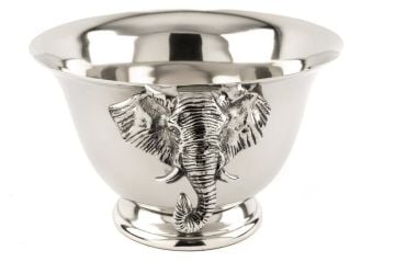 Gümüş Fil Dekor Kase 35x20cm