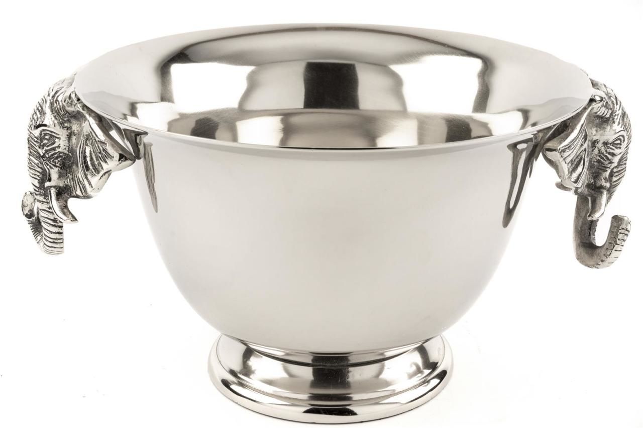 Gümüş Fil Dekor Kase 35x20cm