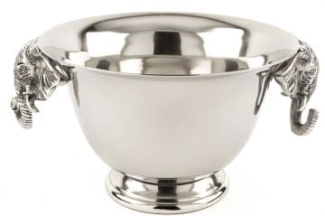 Gümüş Fil Dekor Kase 35x20cm