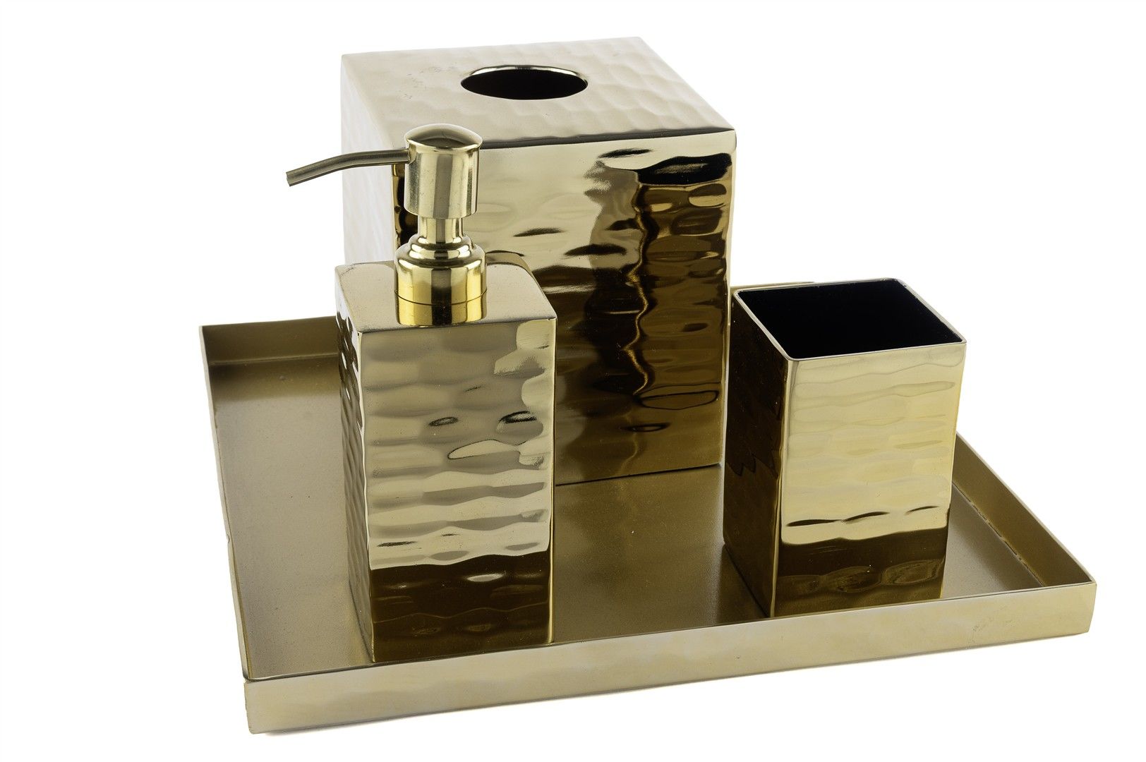 Mavis Gold Tepsili Banyo Seti 30x30x20cm