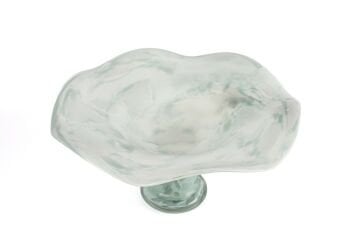 Alba Glass Cam Ayaklı Dek Tabak 31x29x14cm