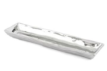 Gümüş Dikdörtgen Servis Tabağı 36x9cm