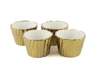 Beyaz Gold 4lü Kase Seti 10x7cm