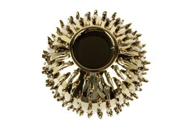 Gold Tırtıklı Vazo 18x18x35cm