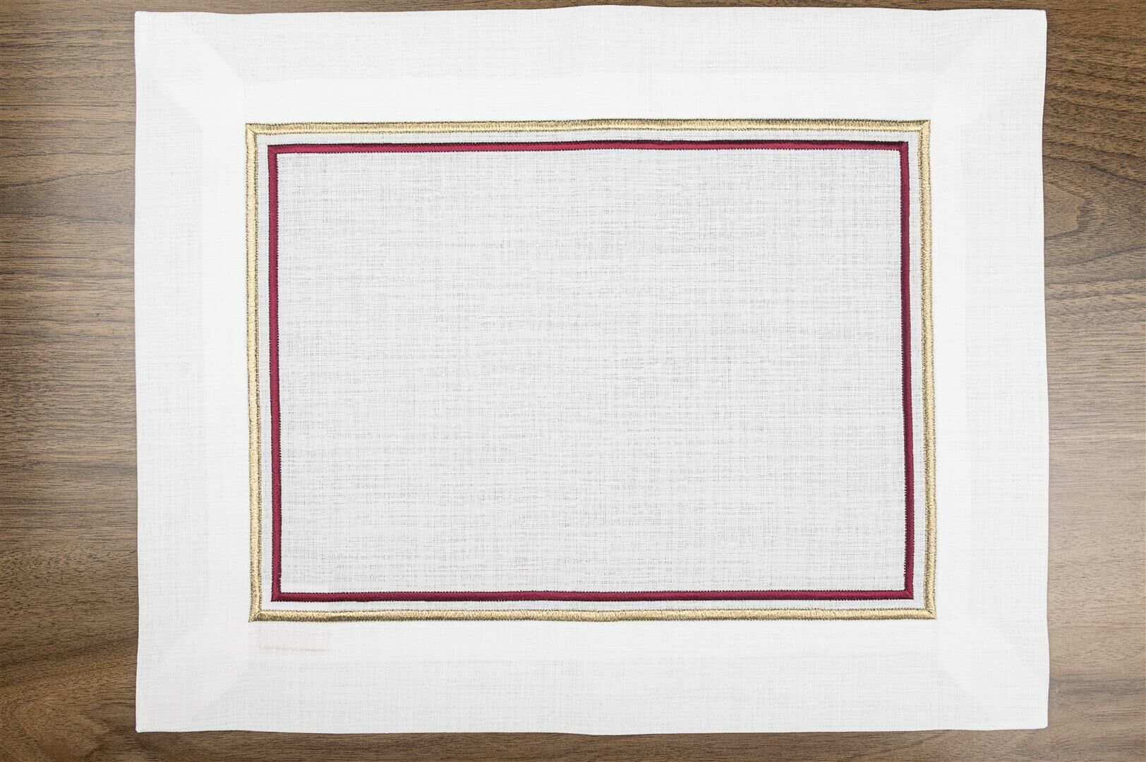 Celine Bordo Altın Amerikan Servisi 6'lı 40x50