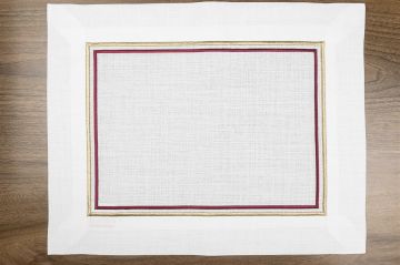 Celine Bordo Altın Amerikan Servisi 6'lı 40x50