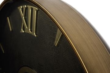 Kahve Gold Ahşap Duvar Saati 80cm