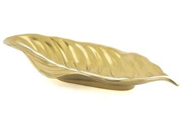 Gold Yaprak Servis Tabağı 45x17cm