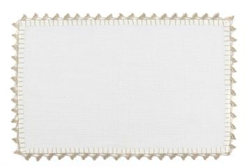 Rayna Beyaz Tepsi Örtüsü 36x23