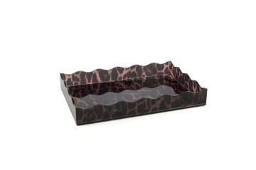 Leopar Desenli Akrilik Tepsi 30x20x4cm