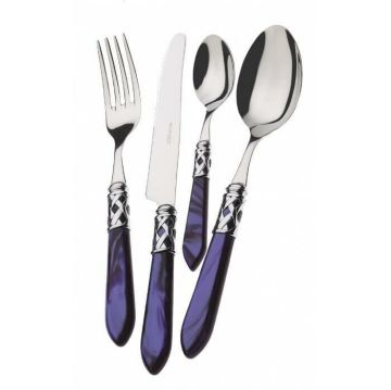 BUGATTİ Alaaddin Blue Sedefli Gümüş 75 Parça Çatal Kaşık Bıçak Seti