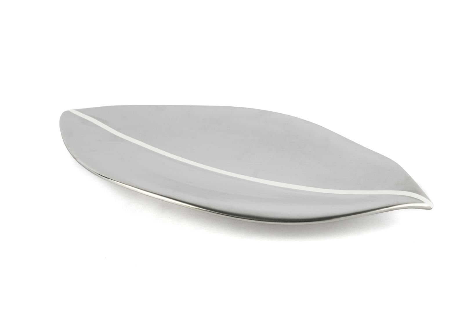 Gümüş Yaprak Servis Tabağı 37x19cm