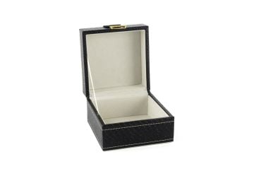 Siyah Gold Kulplu Deri Kutu 12x12x8cm