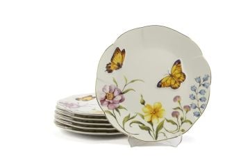 Mariposa 6lı Pasta Tabağı 21cm