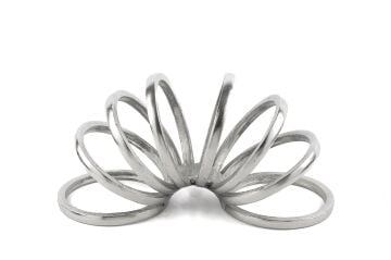 Gümüş Yatay Halka Dekor Obje 28x11x15cm