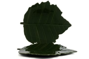 Leaf Yeşil 2li Tabak 28x25cm