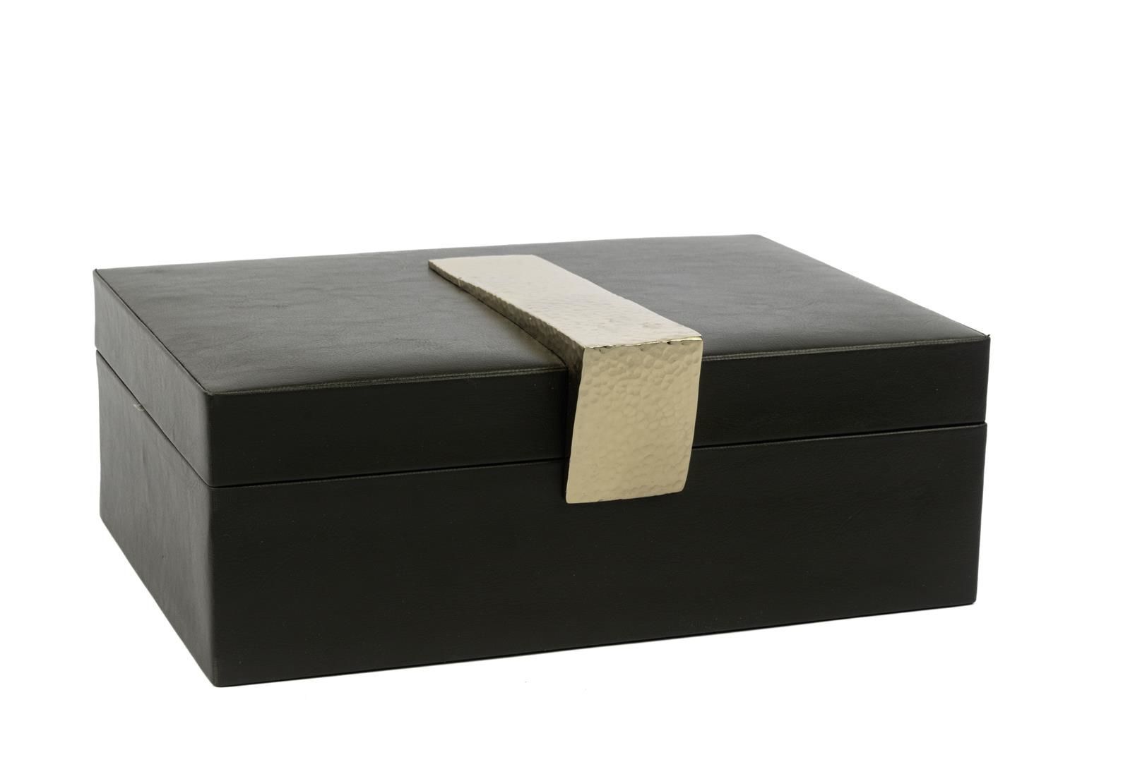 Olive Gold Şeritli Kutu 30x23x13cm