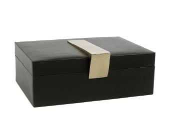 Olive Gold Şeritli Kutu 30x23x13cm