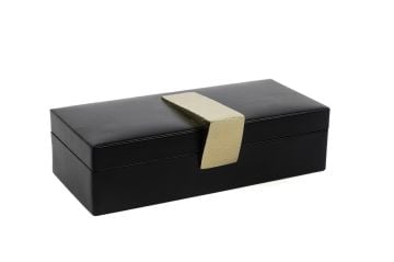 Siyah Gold Şeritli Kutu 30x16x10cm