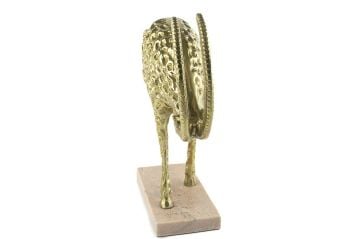 Gold Mermerli Antilop Dekor Obje 34x13x43cm