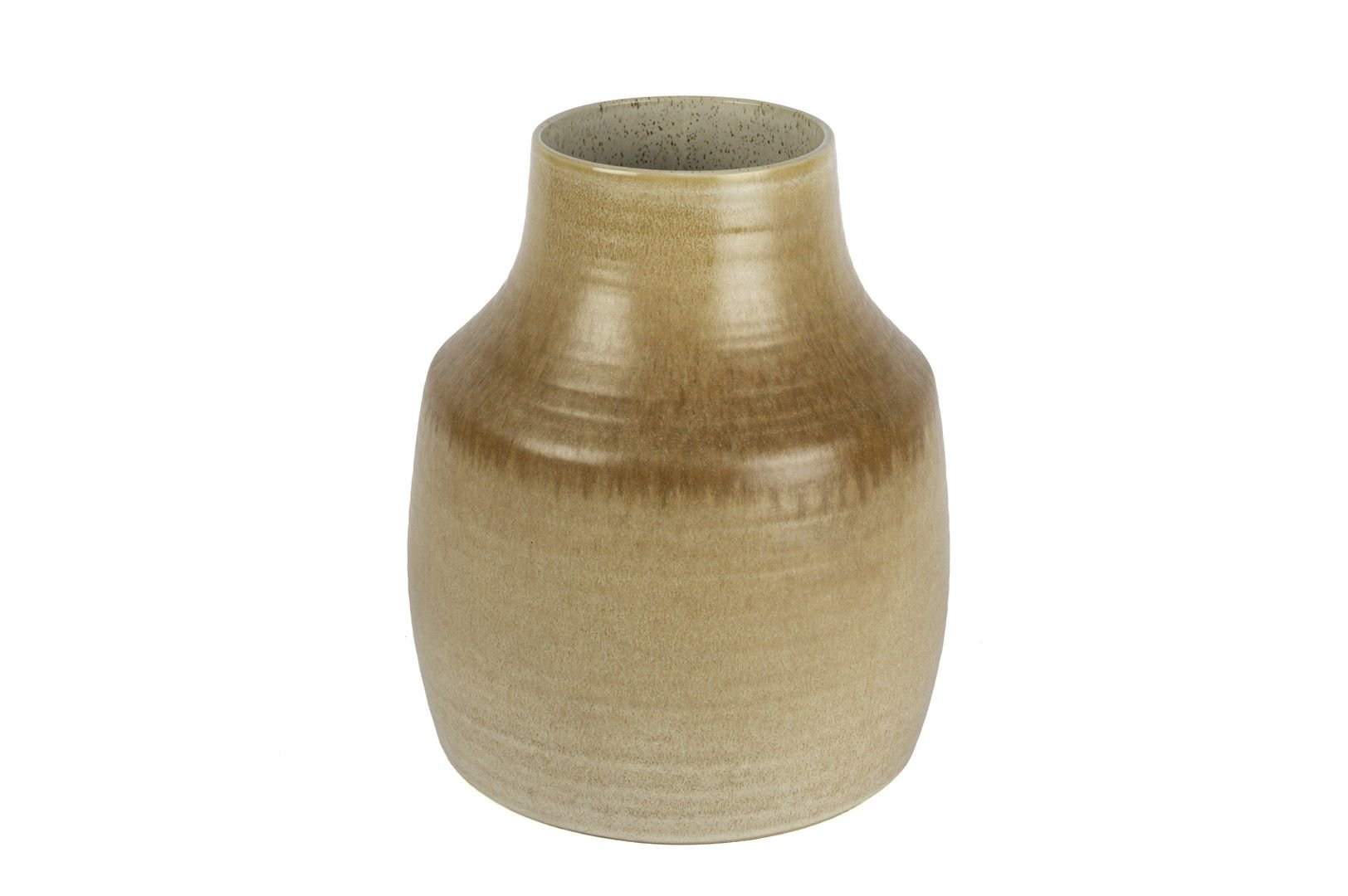 Krem Kahve Seramik Küp 30x36cm