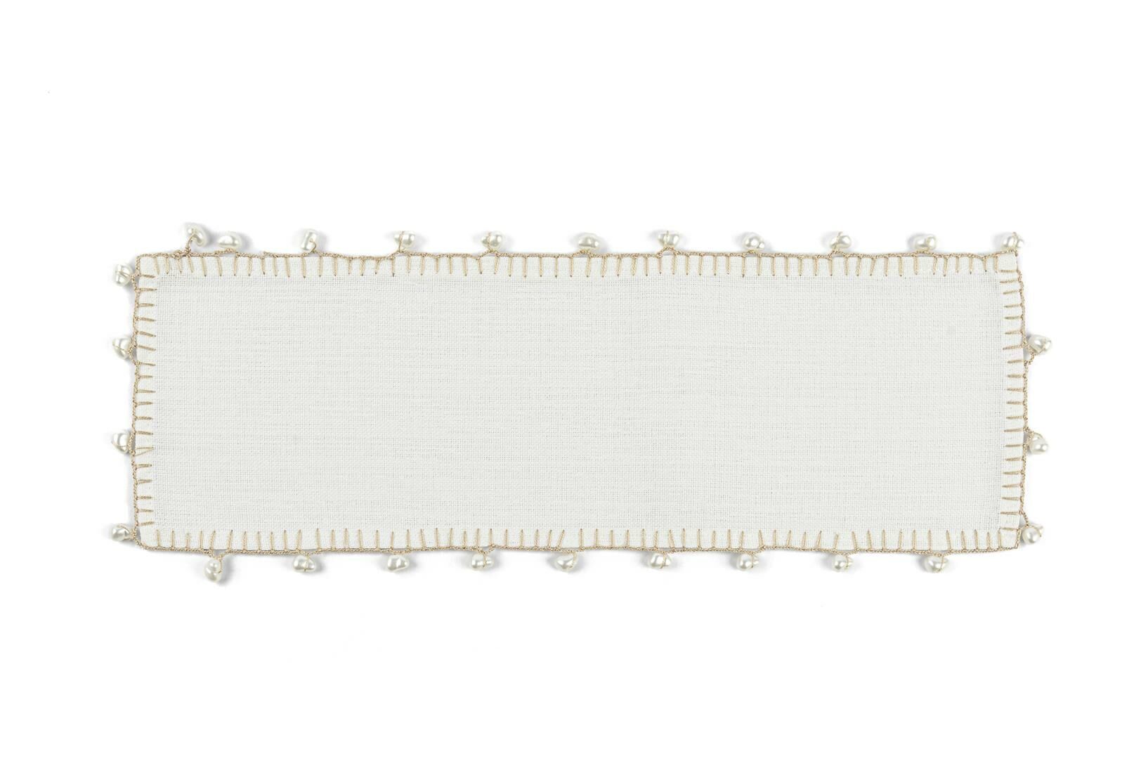 Perla Beyaz Tepsi Örtüsü 33x11