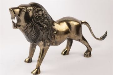 Antik Gold Aslan Dekoratif Obje 54x32cm