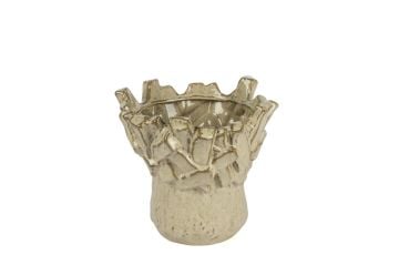 Krem Kabartmalı Mumluk 22x25cm