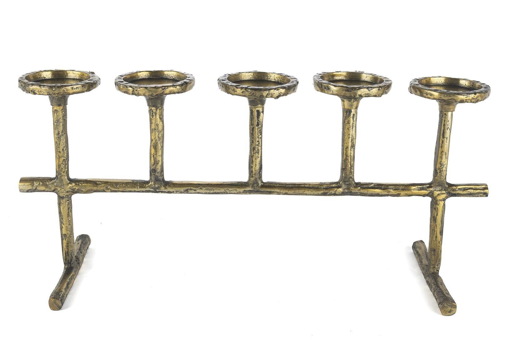 Antik Gold 5li Mumluk 49x17x23cm